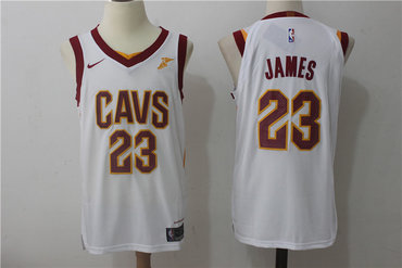 Cavaliers 23 LeBron James White Nike Jersey