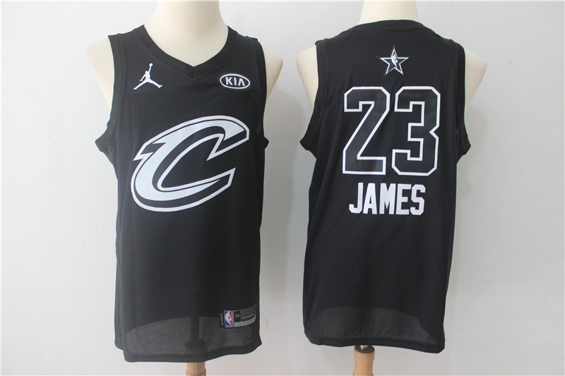 Cavaliers 23 Lebron James Black 2018 All-Star Game Swingman Jersey
