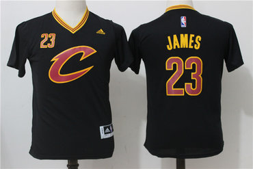Cavaliers 23 Lebron James Black Youth Pride Swingman Jersey