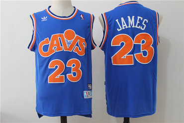 Cavaliers 23 Lebron James Blue Hardwood Classics Swingman Jersey