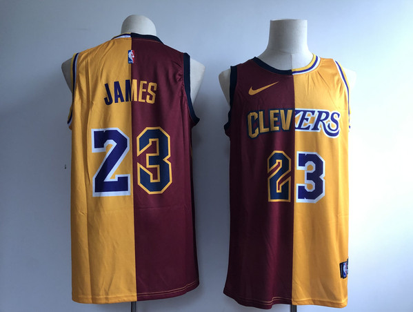 Cavaliers 23 Lebron James Burgundy Gold Split Nike Swingman Jersey Cavaliers 23 Lebron James Burgundy Gold Split Nike Swingman Jersey