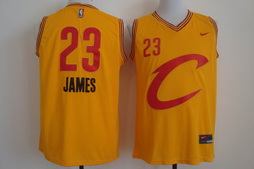 Cavaliers 23 Lebron James Yellow Pride Nike Jersey