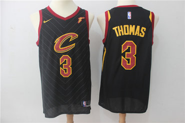 Cavaliers 3 Isaiah Thomas Black Nike Swingman Jersey