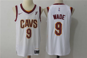 Cavaliers 9 Dwyane Wade White Nike Jersey
