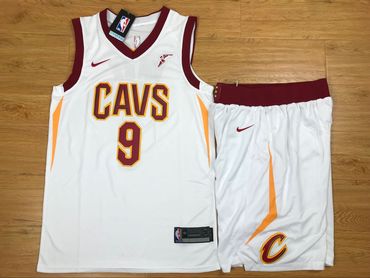 Cavaliers 9 Dwyane Wade White Nike Swingman Jersey(With Shorts) Cavaliers 9 Dwyane Wade White Nike Swingman Jersey(With Shorts)