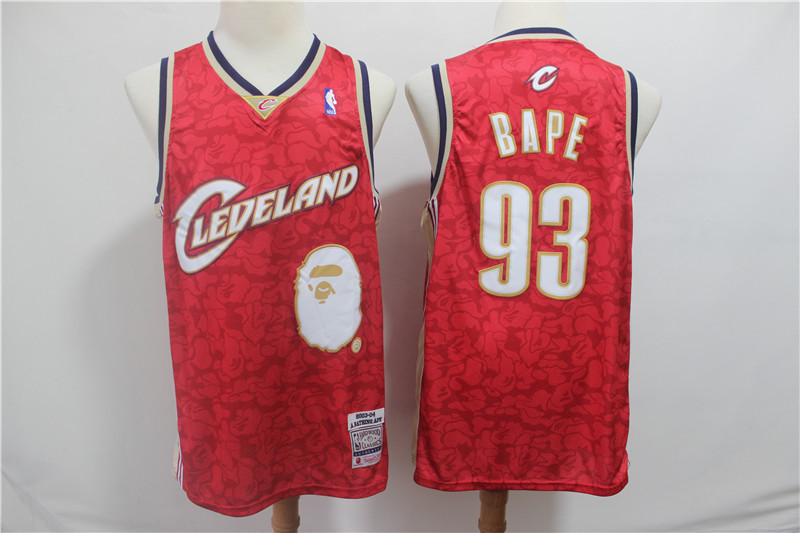 Cavaliers 93 Bape Red 2003-04 Hardwood Classics Jersey Cavaliers 93 Bape Red 2003-04 Hardwood Classics Jersey