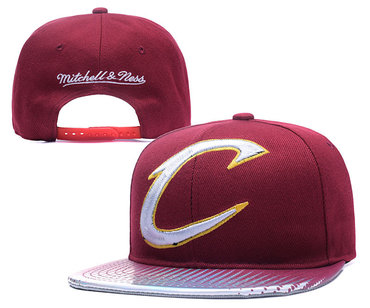 Cavaliers Team Logo Burgundy Mitchell & Ness Adjustable Hat YD