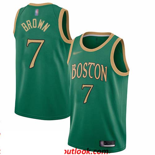 Celtics #7 Jaylen Brown Green Basketball Swingman City Edition 2019 20 Jersey