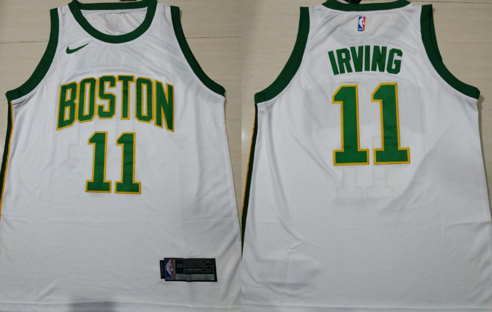 Celtics 11 Kyrie Irving White 2018-19 City Edition Nike Swingman Jersey