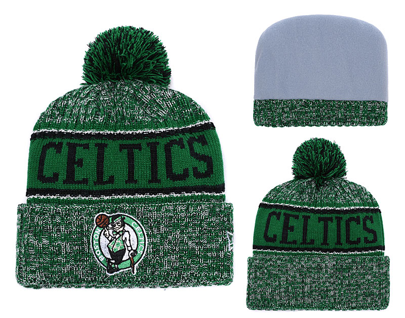 Celtics Fresh Logo Green Pom Knit Hat YD
