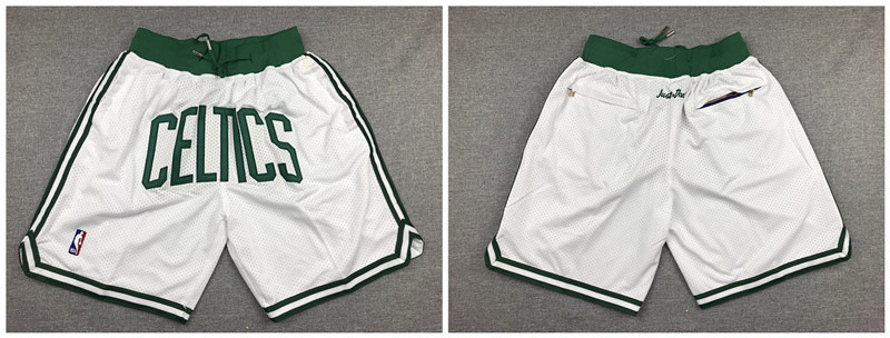 Celtics White Retro Pockets Swingman Shorts
