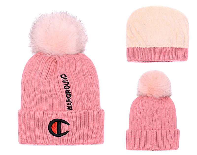 Champion Warground Logo Pink Fashion Sport Knit Hat SG