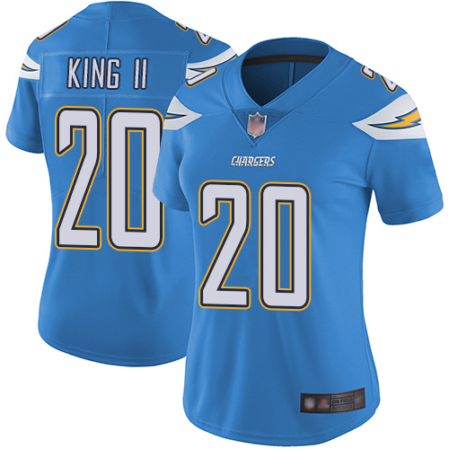 Chargers #20 Desmond King II Electric Blue Alternate Women's Stitched Football Vapor Untouchable Limited Jersey Chargers #20 Desmond King II Electric Blue Alternate Women's Stitched Football Vapor Untouchable Limited Jersey