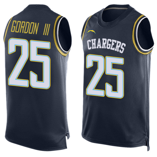 Chargers #25 Melvin Gordon III Navy Blue Team Color Men's Stitched Football Limited Tank Top Jersey Chargers #25 Melvin Gordon III Navy Blue Team Color Men's Stitched Football Limited Tank Top Jersey