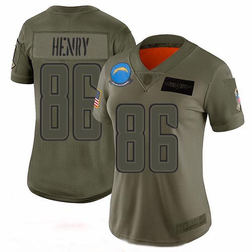 Chargers #86 Hunter Henry Camo Women's Stitched Football Limited 2019 Salute to Service Jersey Chargers #86 Hunter Henry Camo Women's Stitched Football Limited 2019 Salute to Service Jersey