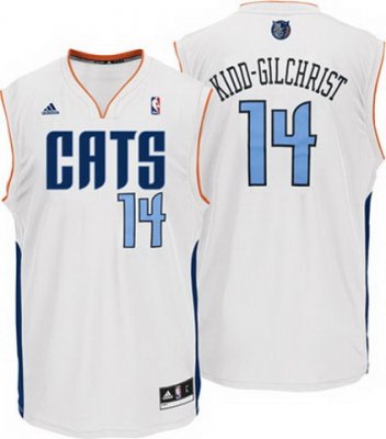Charlotte Bobcats Michael Kidd-Gilchrist # 14 Revolution 30 White Jerseys