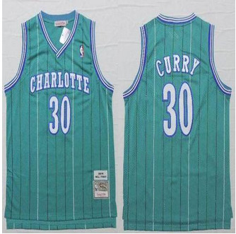 Charlotte Hornets #30 Dell Curry Light Blue Throwback Stitched NBA Jersey