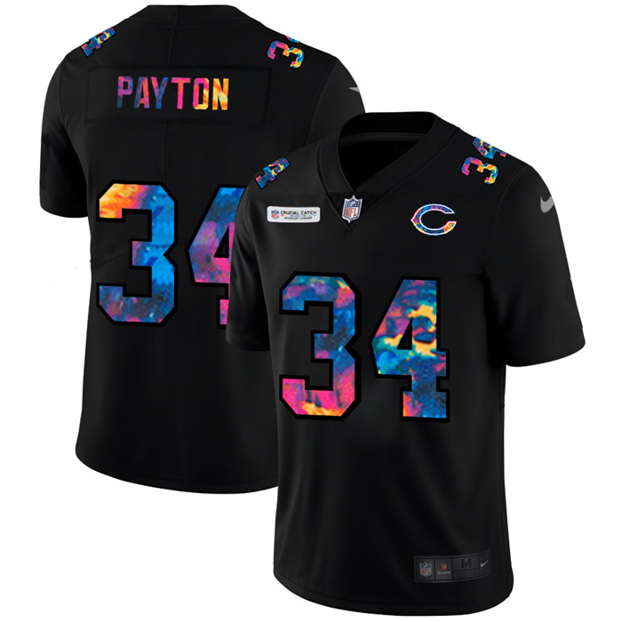 Chicago Bears #34 Walter Payton Men's Nike Multi-Color Black 2020 NFL Crucial Catch Vapor Untouchable Limited Jersey Chicago Bears #34 Walter Payton Men's Nike Multi-Color Black 2020 NFL Crucial Catch Vapor Untouchable Limited Jersey