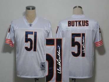 Chicago Bears #51 Butkus White Throwback Jersey(Signed Elite)