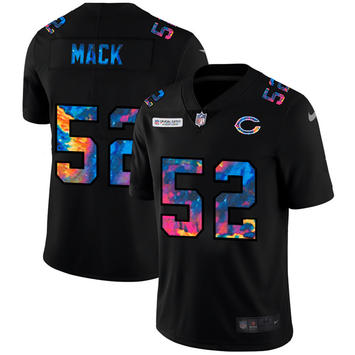Chicago Bears #52 Khalil Mack Men's Nike Multi-Color Black 2020 NFL Crucial Catch Vapor Untouchable Limited Jersey Chicago Bears #52 Khalil Mack Men's Nike Multi-Color Black 2020 NFL Crucial Catch Vapor Untouchable Limited Jersey