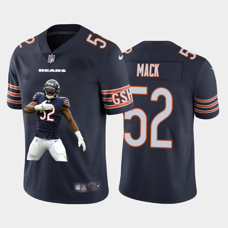 Chicago Bears #52 Khalil Mack Men's Nike Player Signature Moves 2 Vapor Limited NFL Jersey Navy Blue Chicago Bears #52 Khalil Mack Men's Nike Player Signature Moves 2 Vapor Limited NFL Jersey Navy Blue