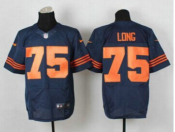 Chicago Bears #75 Kyle Long Navy Blue 1940s Throwback NFL Elite Jersey Chicago Bears #75 Kyle Long Navy Blue 1940s Throwback NFL Elite Jersey