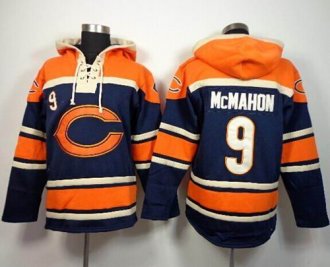 Chicago Bears #9 Jim McMahon Navy Blue Sawyer Hooded Sweatshirt NFL Hoodie Chicago Bears #9 Jim McMahon Navy Blue Sawyer Hooded Sweatshirt NFL Hoodie