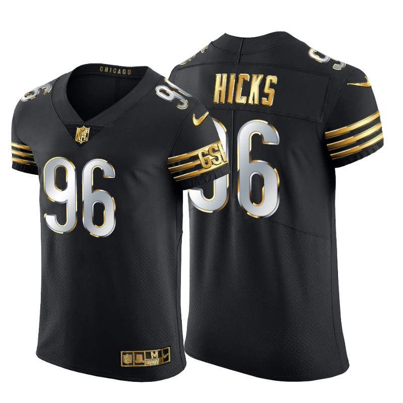 Chicago Bears #96 Akiem Hicks Men's Nike Black Edition Vapor Untouchable Elite NFL Jersey Chicago Bears #96 Akiem Hicks Men's Nike Black Edition Vapor Untouchable Elite NFL Jersey