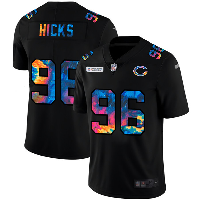 Chicago Bears #96 Akiem Hicks Men's Nike Multi-Color Black 2020 NFL Crucial Catch Vapor Untouchable Limited Jersey Chicago Bears #96 Akiem Hicks Men's Nike Multi-Color Black 2020 NFL Crucial Catch Vapor Untouchable Limited Jersey