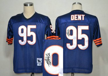 Chicago Bears 95# Richard Dent Blue Throwback Jersey(Signed Elite) Chicago Bears 95# Richard Dent Blue Throwback Jersey(Signed Elite)