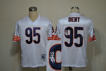 Chicago Bears 95# Richard Dent White Throwback Jersey(Signed Elite) Chicago Bears 95# Richard Dent White Throwback Jersey(Signed Elite)
