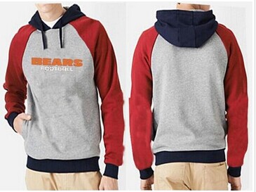 Chicago Bears English Version Pullover Hoodie Grey & Red Chicago Bears English Version Pullover Hoodie Grey & Red