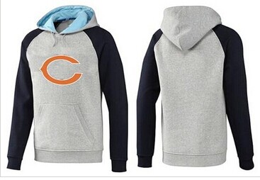 Chicago Bears Logo Pullover Hoodie Grey & Blue Chicago Bears Logo Pullover Hoodie Grey & Blue
