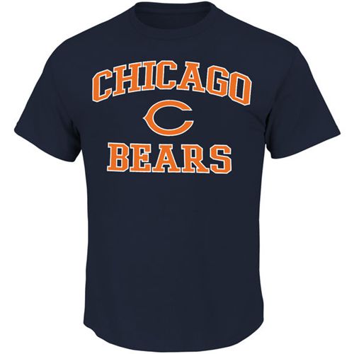 Chicago Bears Majestic Big and Tall Heart & Soul III T-Shirt Navy Blue Chicago Bears Majestic Big and Tall Heart & Soul III T-Shirt Navy Blue