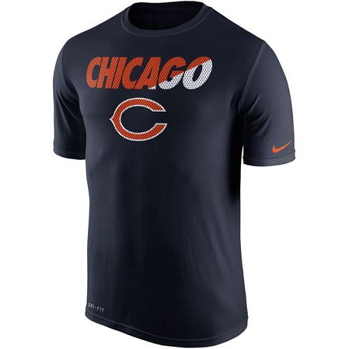 Chicago Bears Nike Navy Blue Legend Staff Practice Performance T-Shirt Chicago Bears Nike Navy Blue Legend Staff Practice Performance T-Shirt