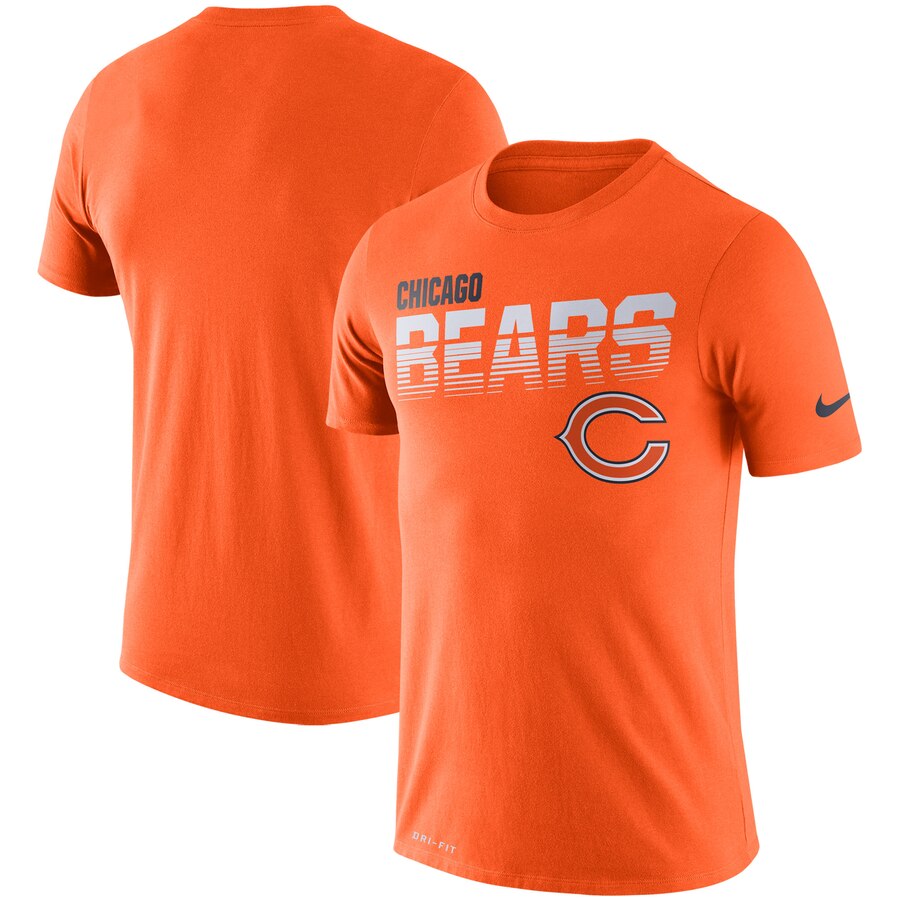 Chicago Bears Nike Sideline Line Of Scrimmage Legend Performance T-Shirt Orange