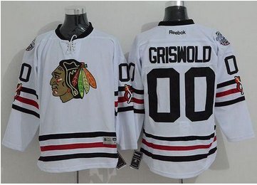 Chicago Blackhawks #00 Clark Griswold White 2015 Winter Classic Stitched NHL Jersey