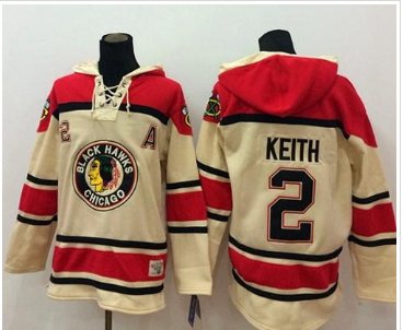 Chicago Blackhawks #2 Duncan Keith Cream Sawyer Hooded Sweatshirt Stitched NHL Jersey Chicago Blackhawks #2 Duncan Keith Cream Sawyer Hooded Sweatshirt Stitched NHL Jersey