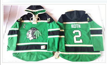Chicago Blackhawks #2 Duncan Keith Green St. Patrick's Day McNary Lace Hoodie NHL Jersey Chicago Blackhawks #2 Duncan Keith Green St. Patrick's Day McNary Lace Hoodie NHL Jersey