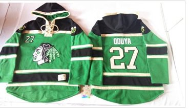 Chicago Blackhawks #27 Johnny Oduya Green St. Patrick's Day McNary Lace Hoodie NHL Jersey Chicago Blackhawks #27 Johnny Oduya Green St. Patrick's Day McNary Lace Hoodie NHL Jersey