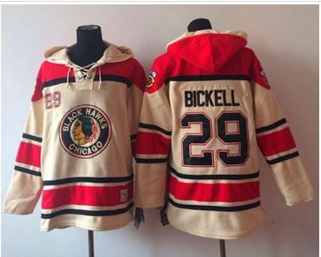 Chicago Blackhawks #29 Bryan Bickell Cream Sawyer Hooded Sweatshirt Stitched NHL Jersey Chicago Blackhawks #29 Bryan Bickell Cream Sawyer Hooded Sweatshirt Stitched NHL Jersey