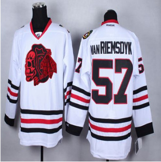 Chicago Blackhawks #57 Trevor Van Riemsdyk White(Red Skull) Stitched NHL Jersey