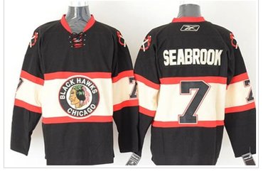 Chicago Blackhawks #7 Brent Seabrook Black New Third Stitched NHL Jersey