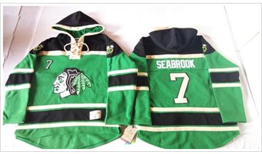 Chicago Blackhawks #7 Brent Seabrook Green St. Patrick's Day McNary Lace Hoodie NHL Jersey Chicago Blackhawks #7 Brent Seabrook Green St. Patrick's Day McNary Lace Hoodie NHL Jersey