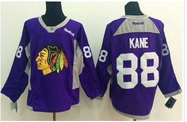 Chicago Blackhawks #88 Patrick Kane Purple Hockey Fights Cancer Stitched NHL Jersey