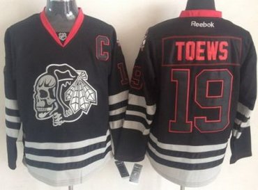 Chicago Blackhawks 81 Marian Hossa 2013 Black Ice NHL Jerseys Skull Logo Fashion