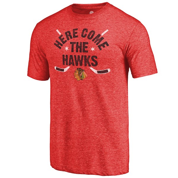 Chicago Blackhawks Fanatics Branded Red Hometown Collection Tri Blend T-Shirt Chicago Blackhawks Fanatics Branded Red Hometown Collection Tri Blend T-Shirt