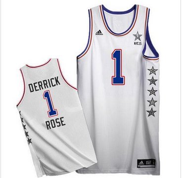 Chicago Bulls #1 Derrick Rose White 2015 All Star Stitched NBA Jersey
