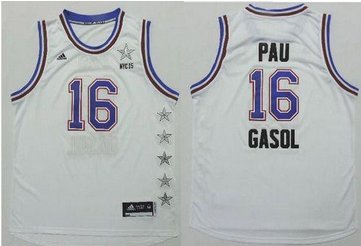 Chicago Bulls #16 Pau Gasol White 2015 All Star Stitched NBA Jersey