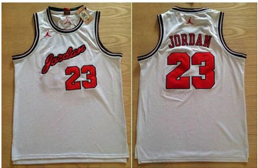 Chicago Bulls #23 Michael Jordan White Anniversary Stitched NBA Jersey